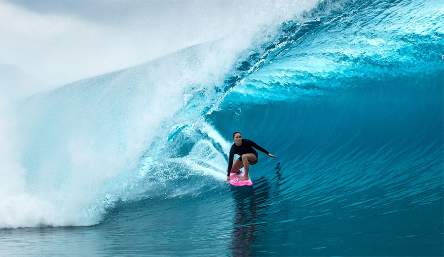 Carissa Moore, surfing similar conditions to what we hope to see at the 2024 Olympic Games