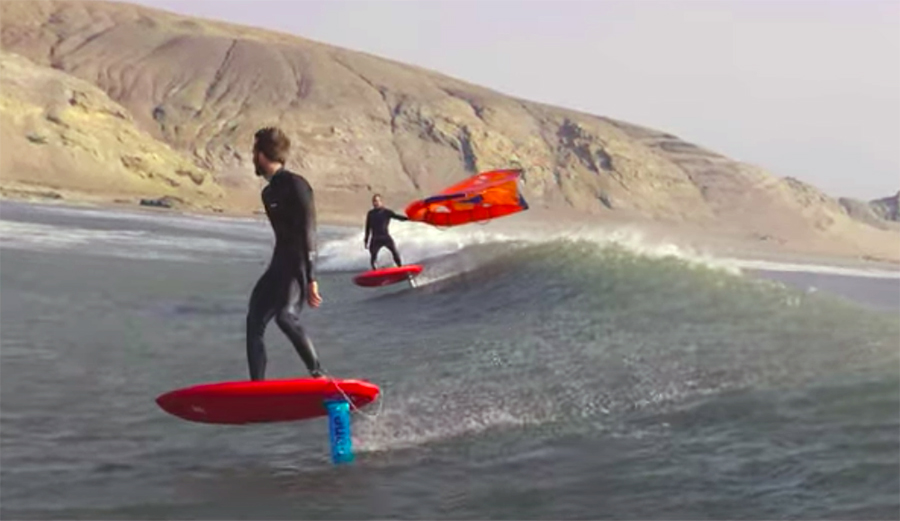 Small, Windy Chicama on a Wing and Foil Looks Outrageously Fun