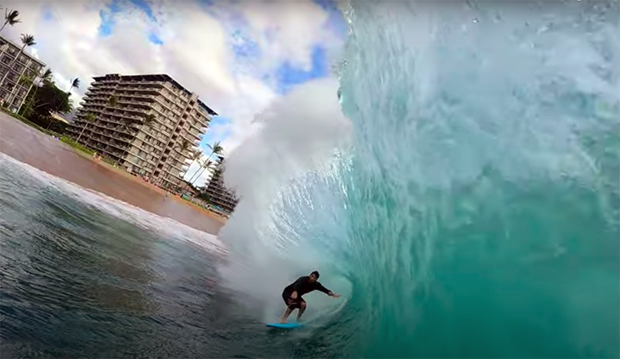 Clay Marzo, a Soft-Top, and Massive Maui Shorebreak