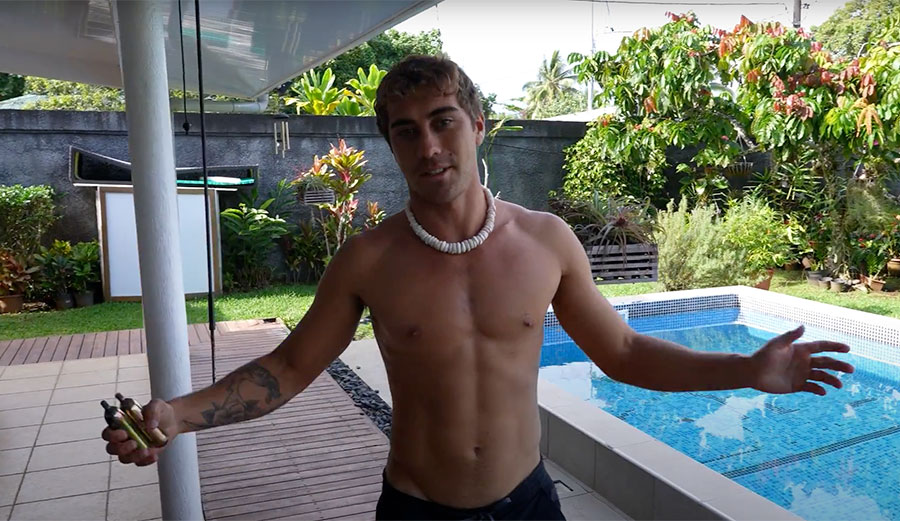 koa rothman in Tahiti
