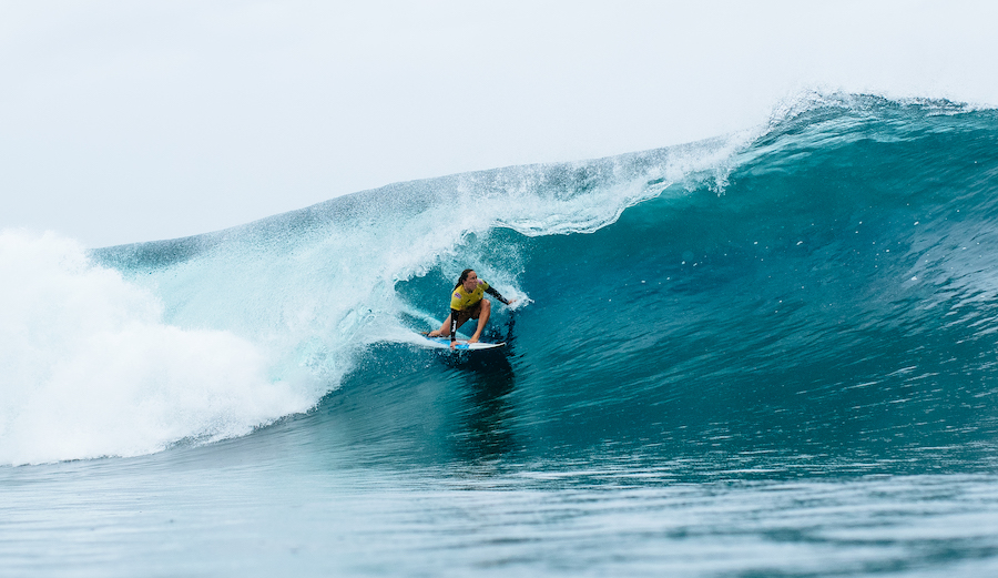 Carissa at Teahupo'o Tahiti Pro 2022 Day 1