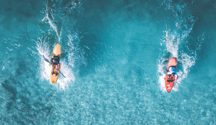Adaptive surfers with Waiakea and AccesSurf