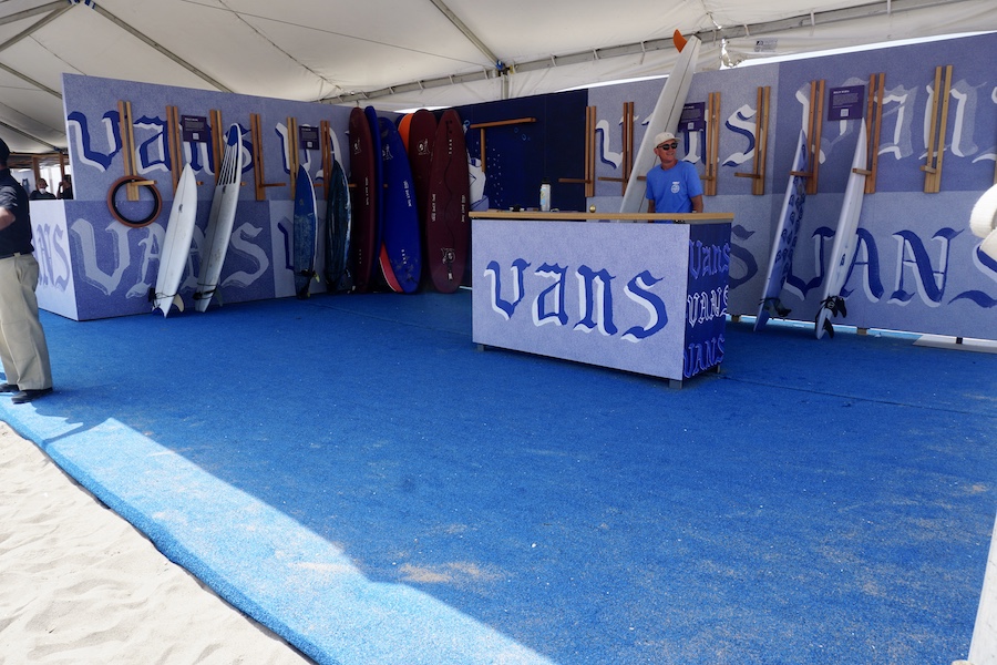 Display boards at the Vans U.S. Open of Surfing