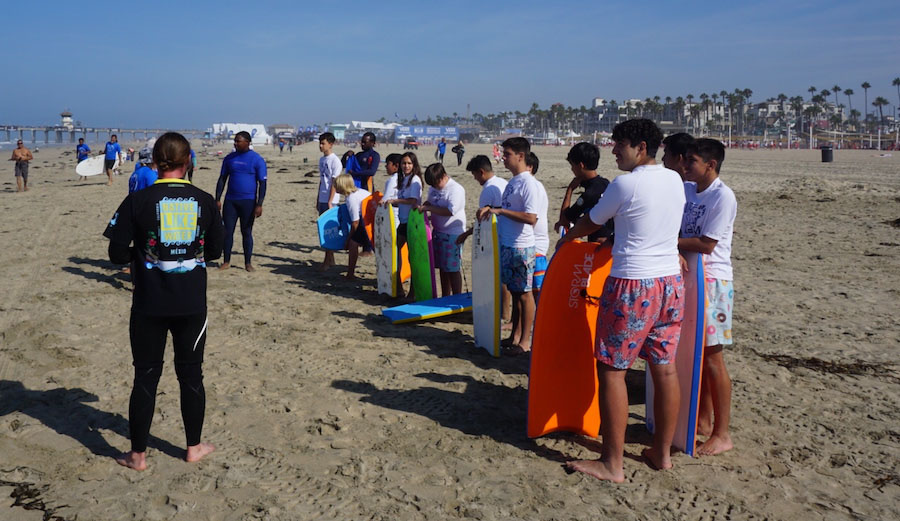 Campers with their boogieboards