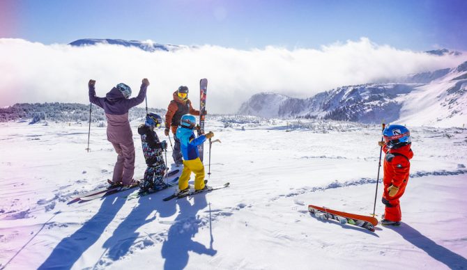 Mond family skiing at Winter Park for Ikon Pass