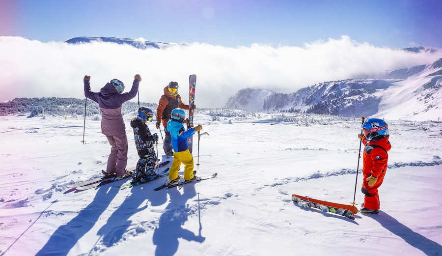 Mond family skiing at Winter Park for Ikon Pass