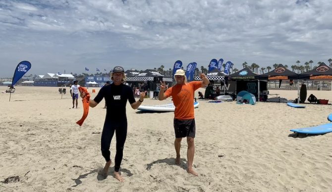 Pat and Dane Gudauskas at the Vans Surf Camp