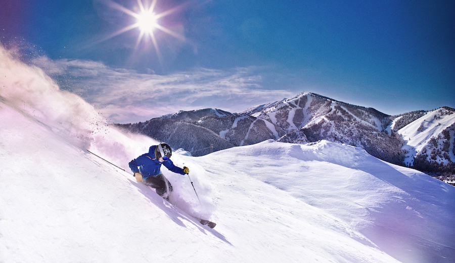 sun drenched turns in Sun Valley