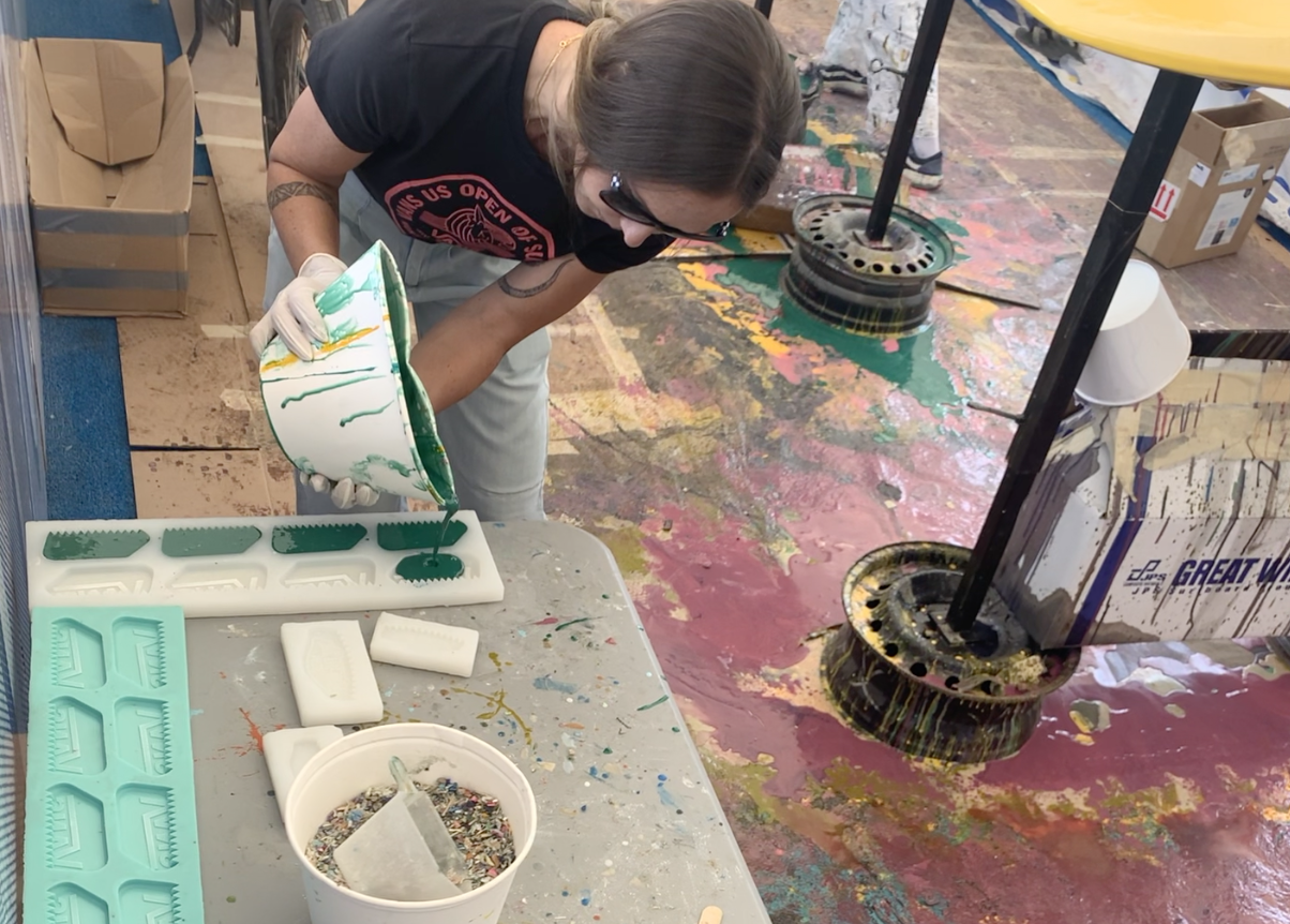 Shred MFG resin recapture