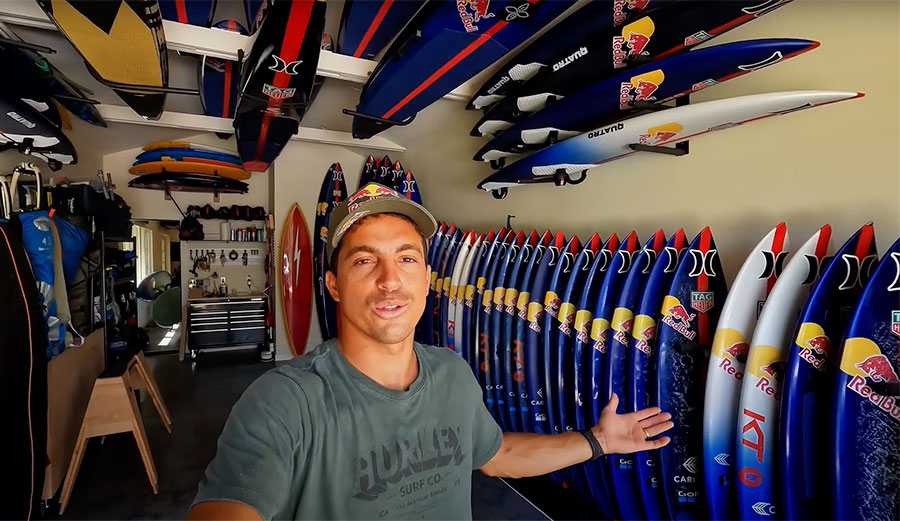 peek inside Kai Lenny's surf Garage