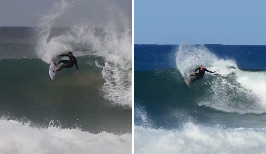 Kelly Slater surfing j-bay
