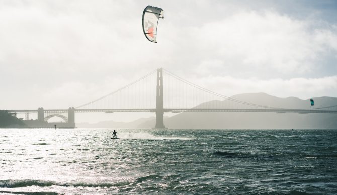 Kiteboarders at Crissy Field