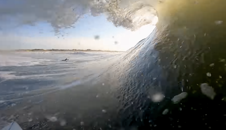 Nate Florence ducks into an East Coast tube