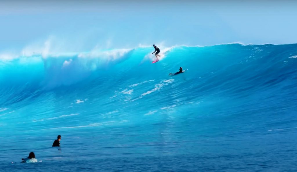 Jamie O'Brien surfing at Cloudbreak