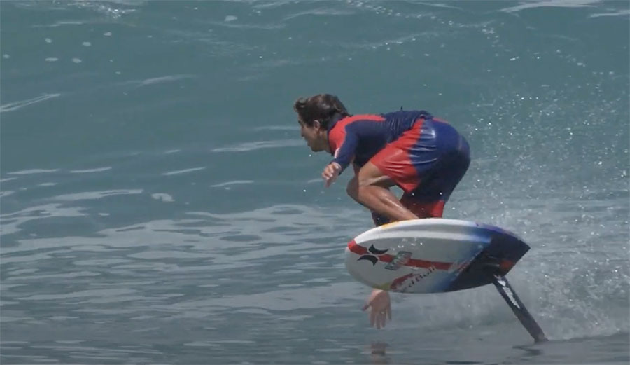 kai lenny foil surfing