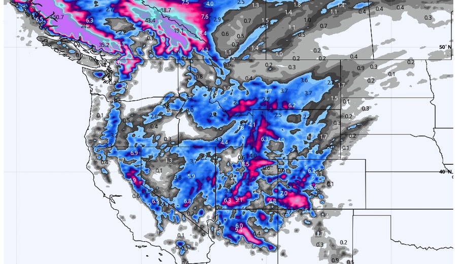 Snow is forecasted for the Sierras
