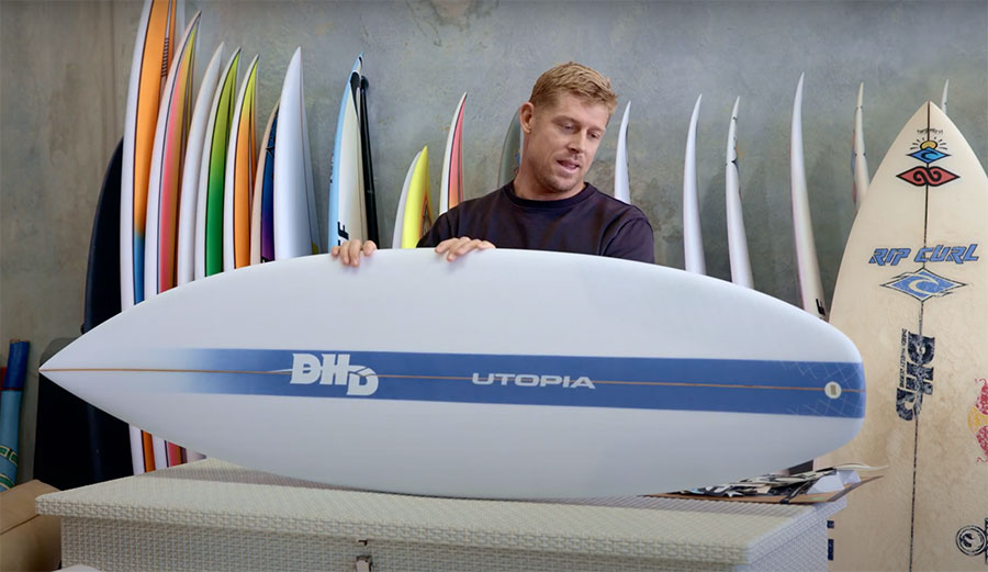 Mick Fanning on DHD Utopia surfboard