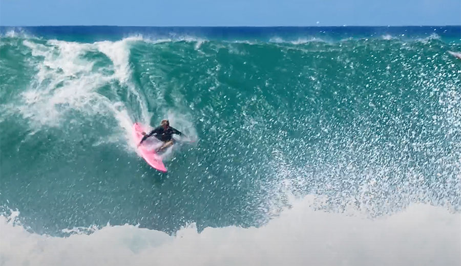Jamie O'Brien surfing Pipeline
