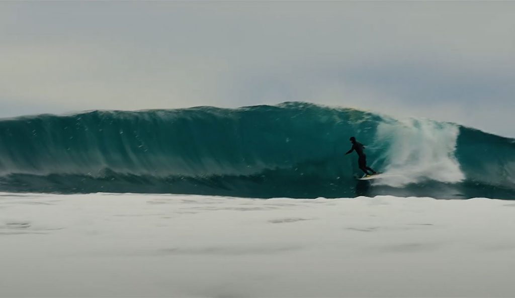 Pete Devries surfing in Chile