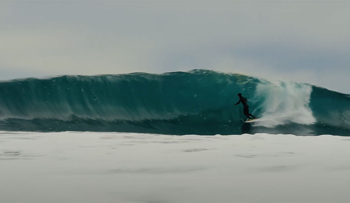 Pete Devries surfing in Chile