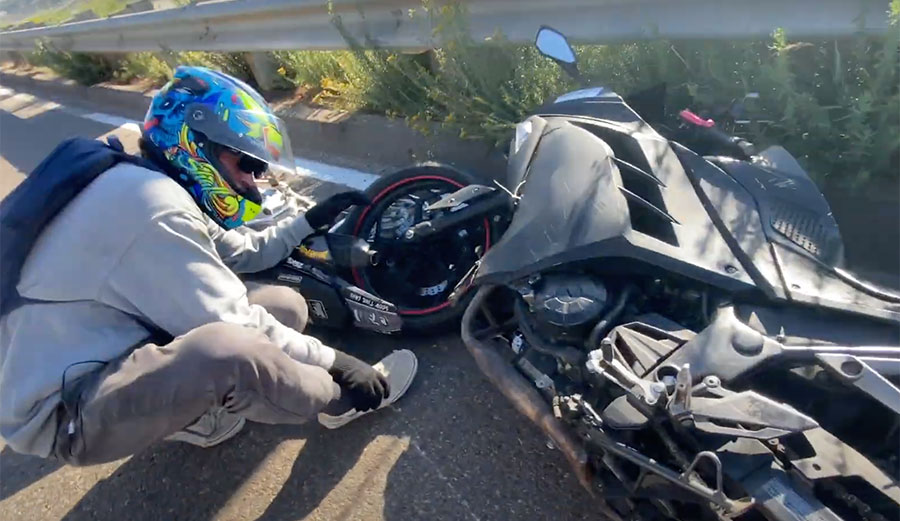 Poopies wheelie accident