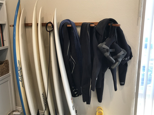 story your board vertical wood rack surfboard rack