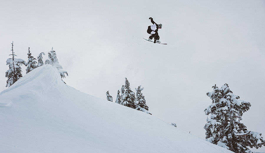 Mary Rand riding Mt. Baker