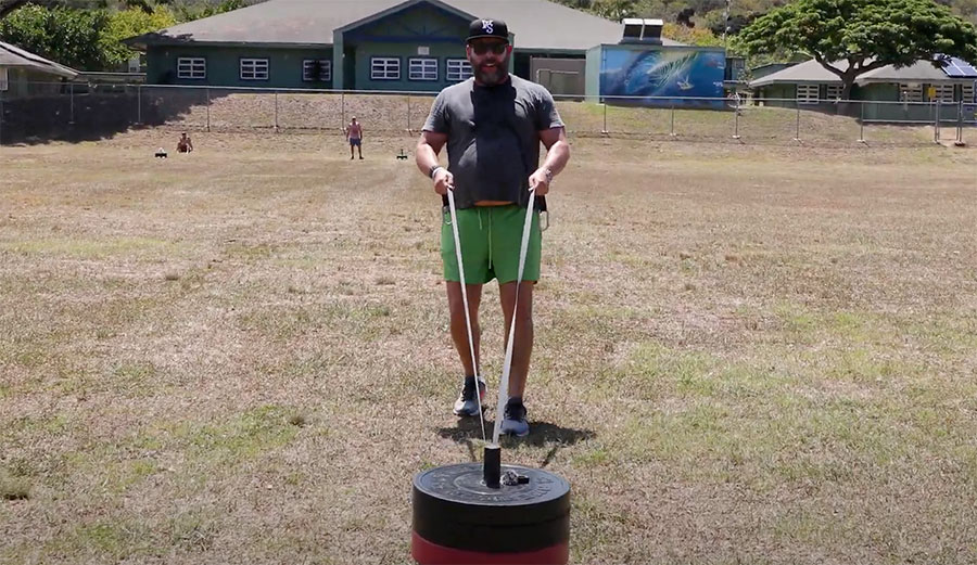 Bert Kreischer working out