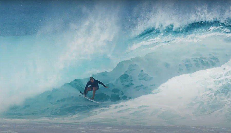 John John Florence surfing Pipeline
