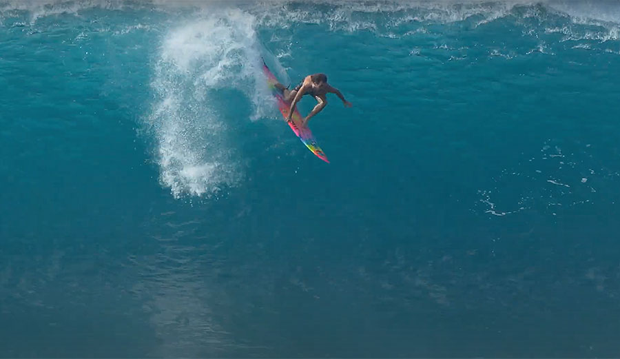 Mason Ho surfing Pipeline