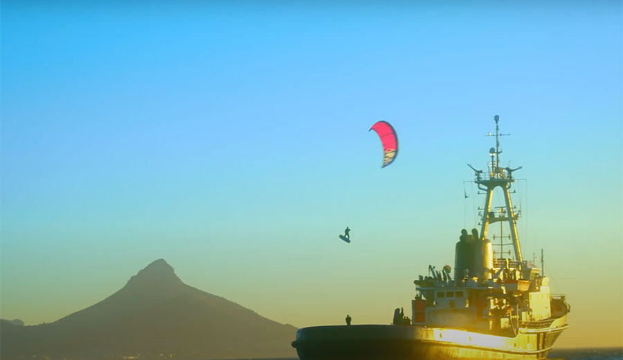 kite surfers jump ship
