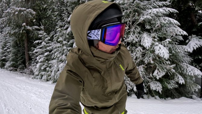 Steve snowboarding