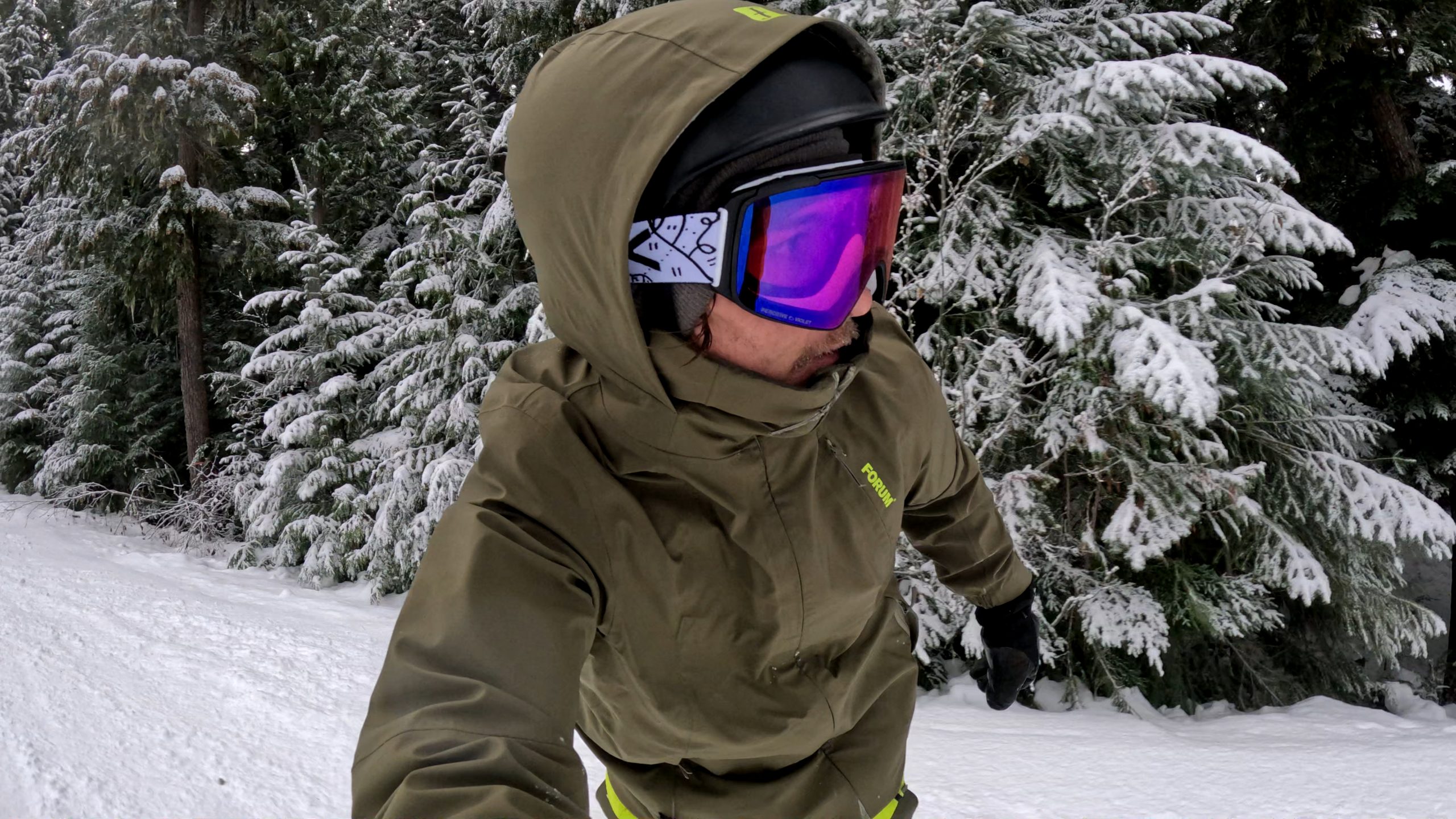 Steve snowboarding