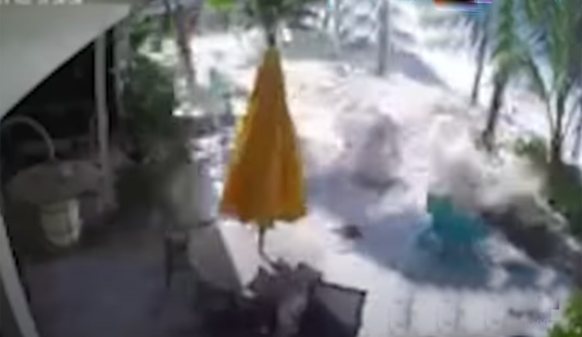 Hammock Saves Woman From Rogue Wave on North Shore During XXL Swell