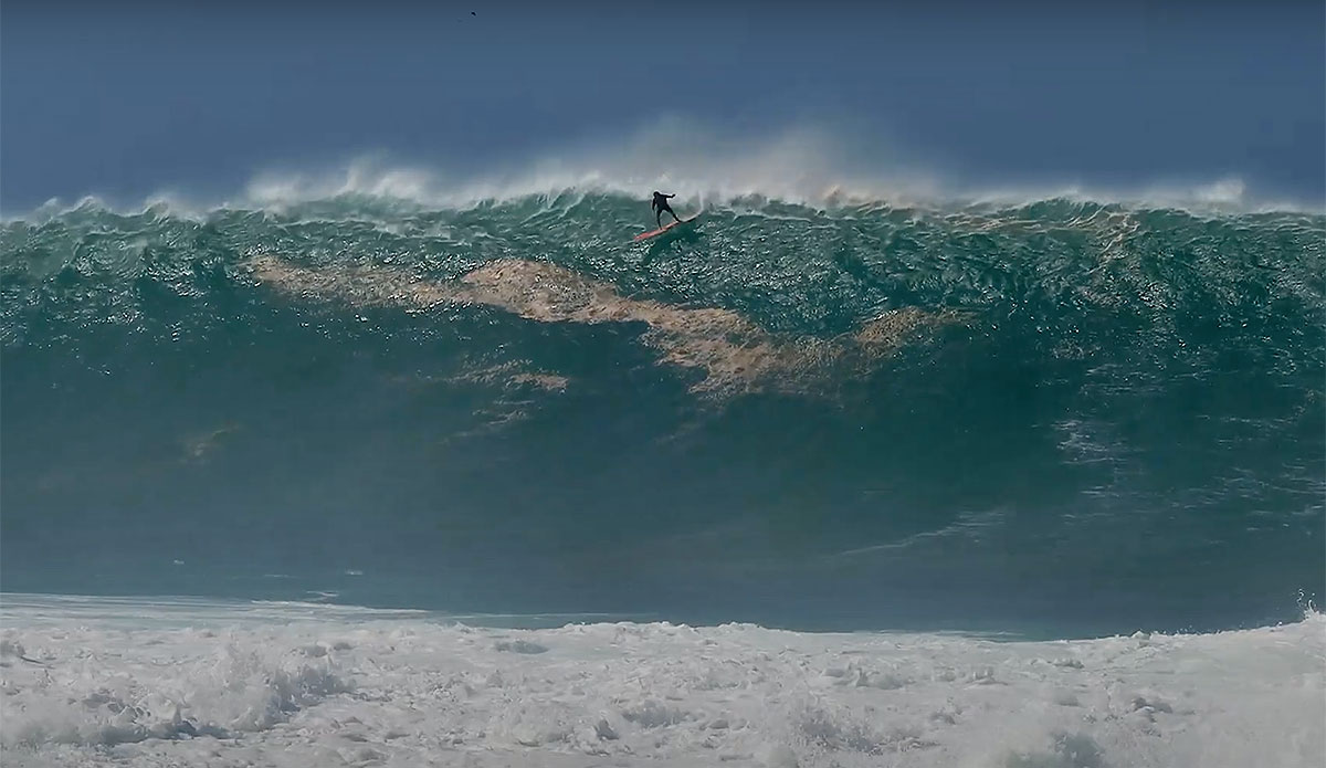 Mark Healey surfing at Waimea Bay