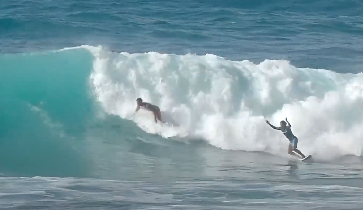 Ezekiel Lau surfing Sunset Beach