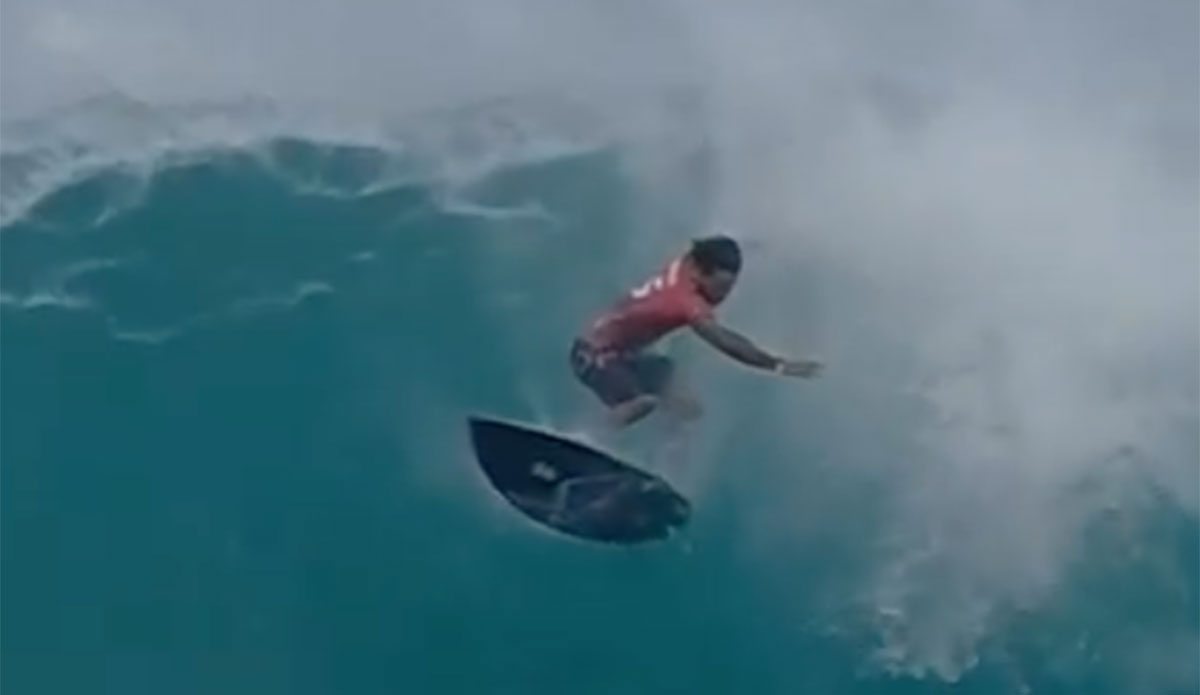 Italo Ferreira surfing at Sunset