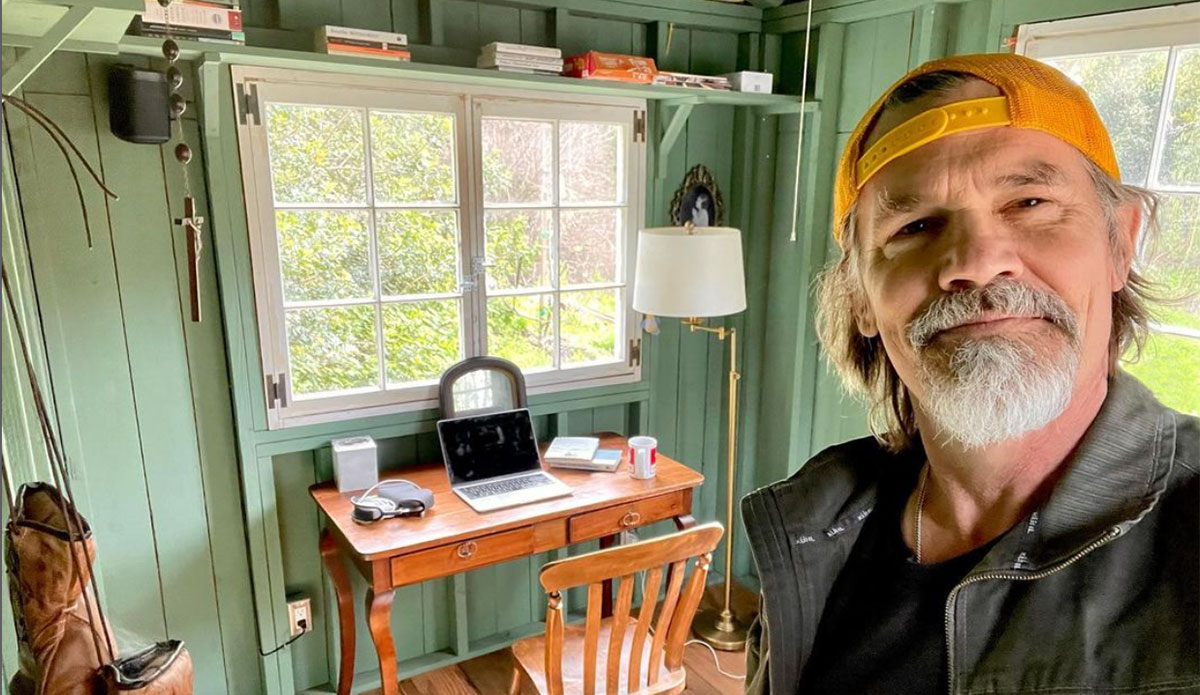 Josh Brolin at home.
