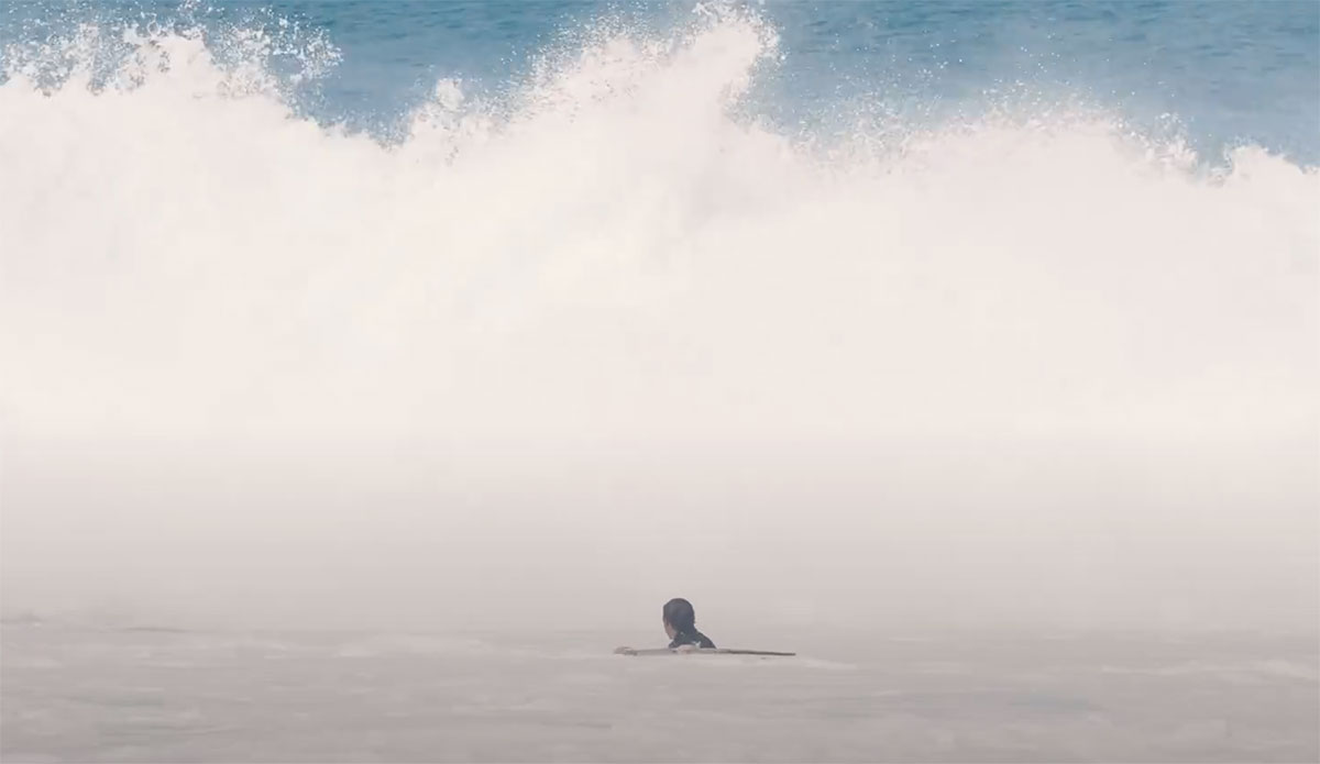 Koa Rothman on the reef at Pipeline