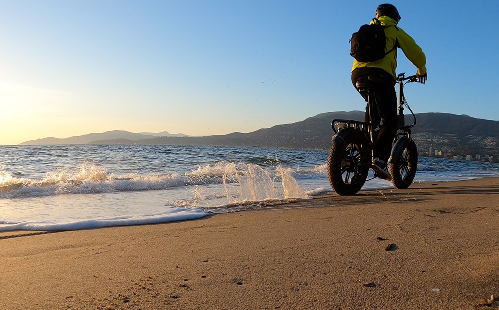 Engwe Engine Pro on the Beach