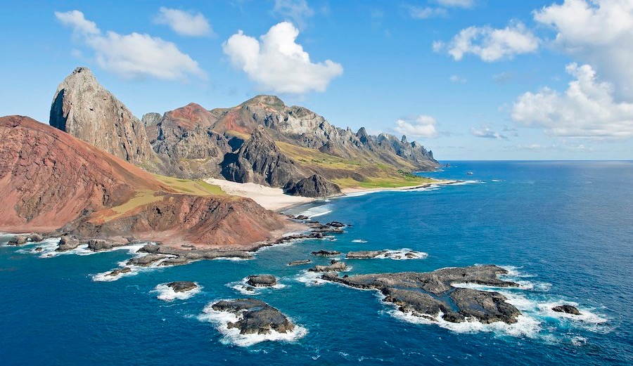 the island of trinidade on a clear day