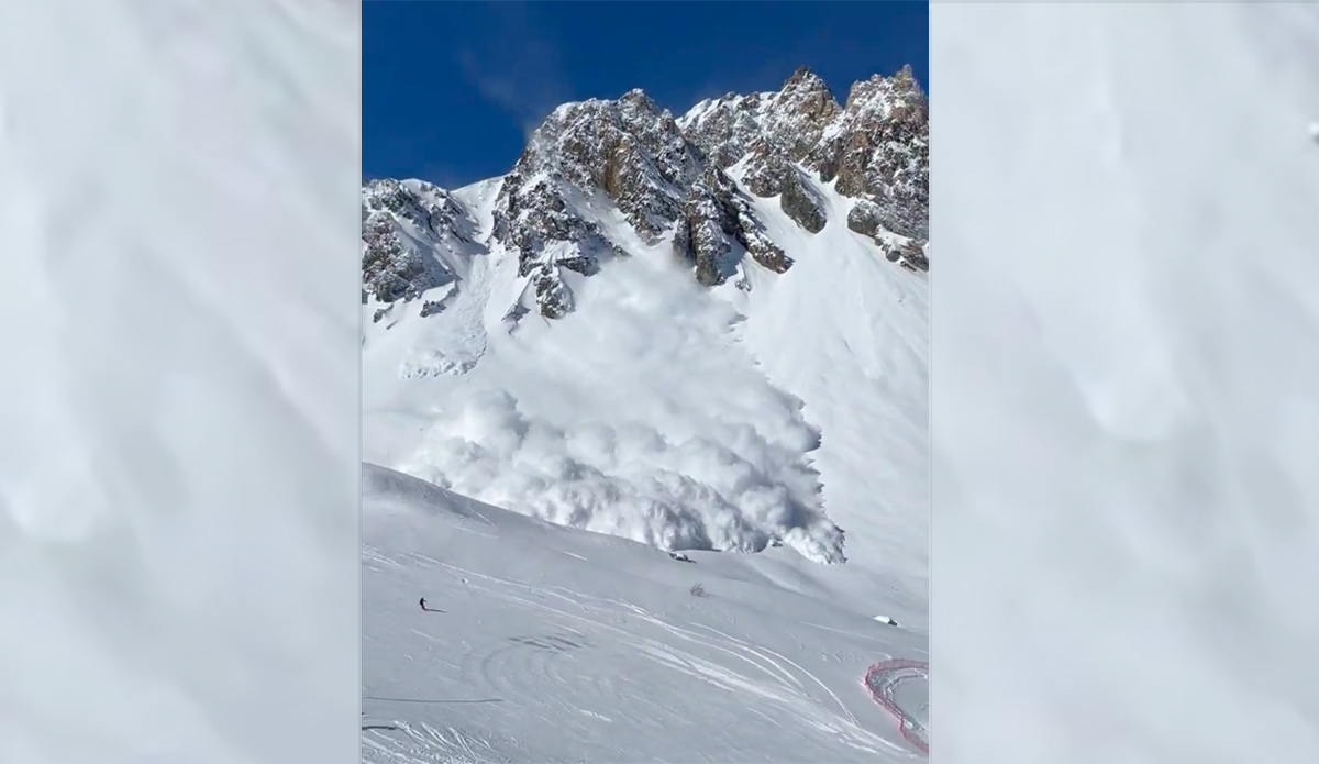 Watch a Massive Avalanche Cascade Into a French Ski Resort