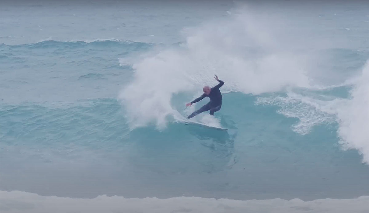 Kelly Slater surfing in Portugal