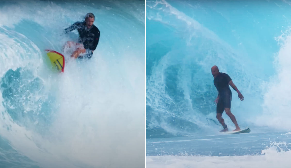 John John Florence and kelly slater surfing