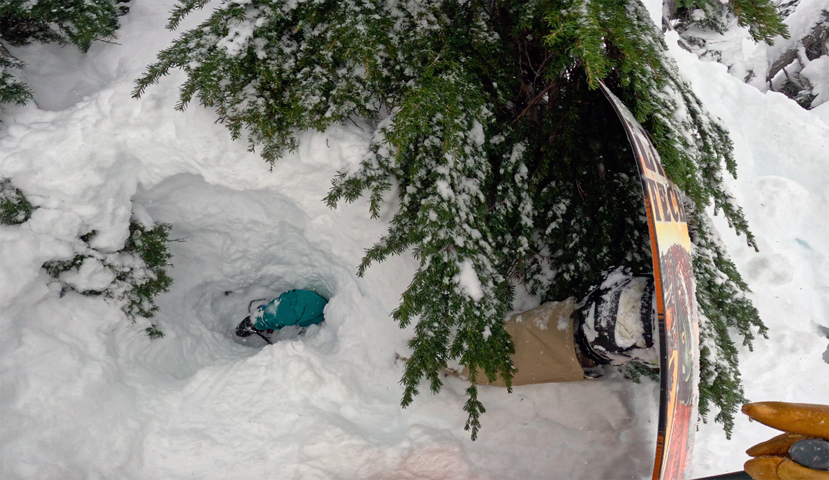 Video of Terrifying Tree-Well Rescue Shows How Lucky Snowboarder Is to be Alive