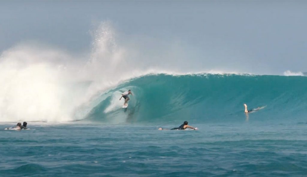 Tully Wiley surfing