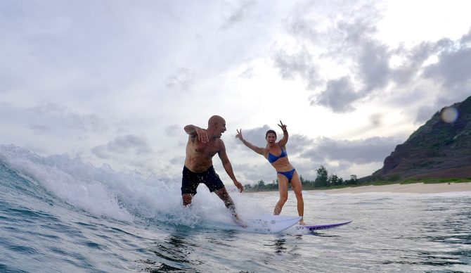 Coco and Michael Ho Family Surf