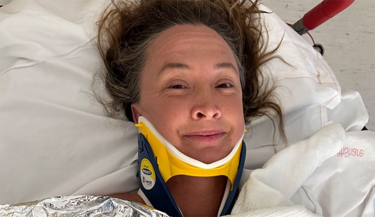 Brooke Hanson after surfing accident