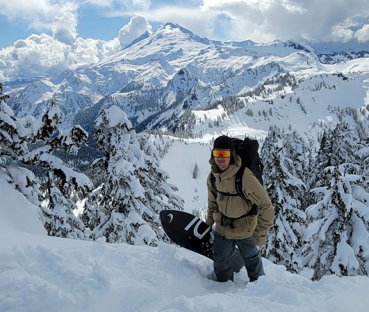 hiking at mount baker on shuksan arm