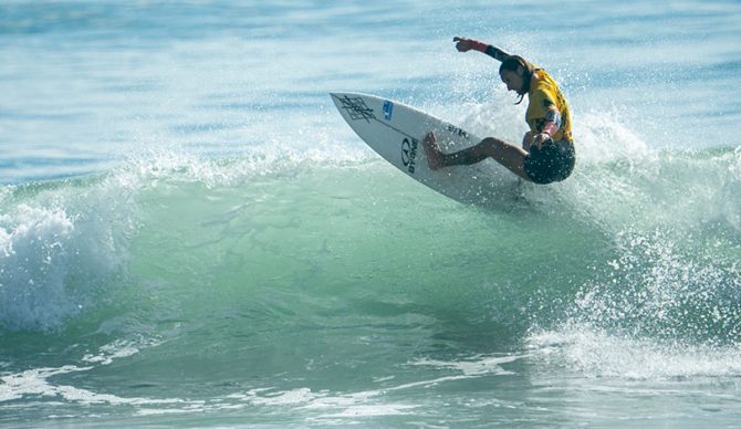 Russian surfer surfing in ISA games